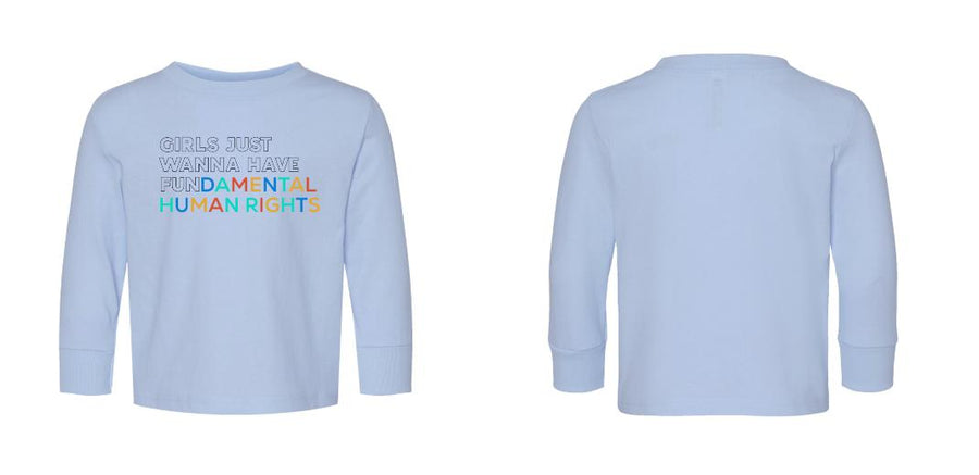 Toddler Long Sleeve Cotton Jersey Tee --- Design Your Own