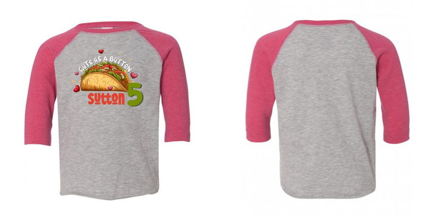 Toddler Baseball Fine Jersey Raglan - Design Your Own