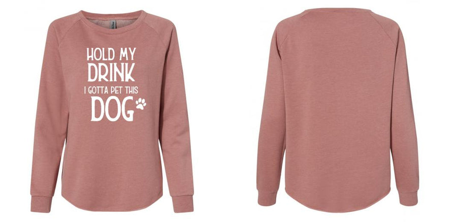 Women's California Wave Wash Crewneck Sweatshirt - Design Your Own