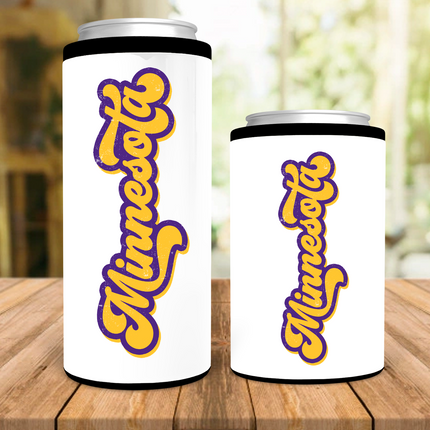 Retro Minnesota Distressed Can Cooler