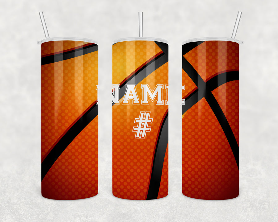 Custom Basketball 20oz Skinny Tumbler