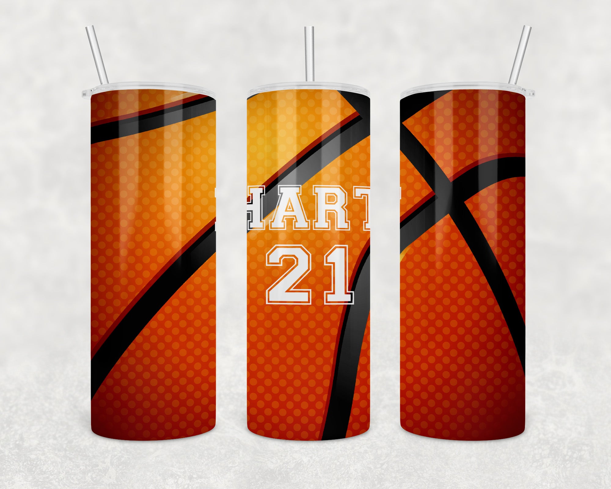 Custom Basketball 20oz Skinny Tumbler