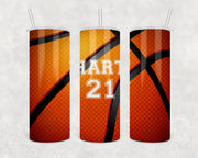 Custom Basketball 20oz Skinny Tumbler