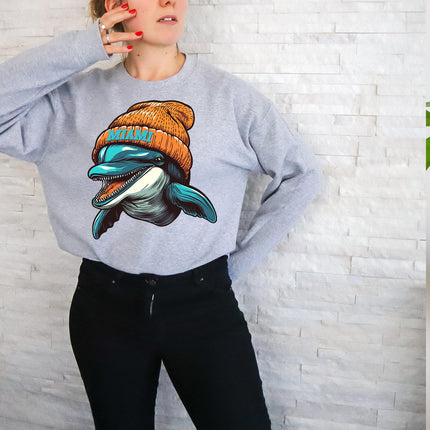 Miami Beanie Vintage Cartoon Unisex Sweatshirt