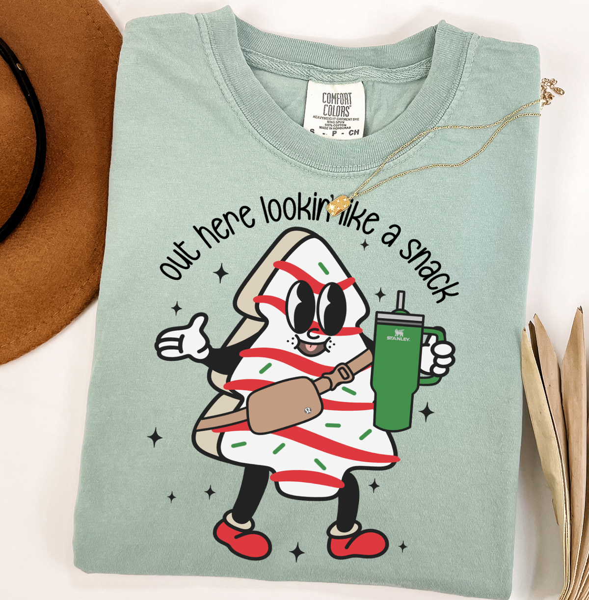 Christmas Lookin Like a Snack Unisex T-shirt (Comfort Colors)