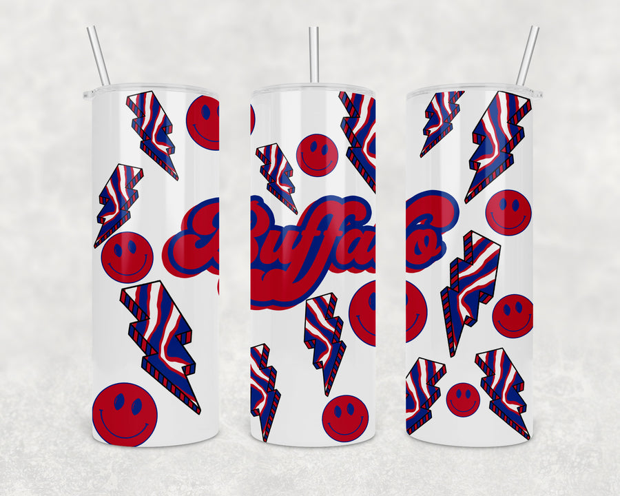 Buffalo Zubaz Lightening Bolt 20oz Skinny Tumbler