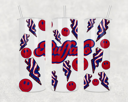 Buffalo Zubaz Lightening Bolt 20oz Skinny Tumbler