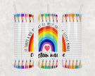 Custom Name Teacher Tumbler 20oz Skinny Tumbler
