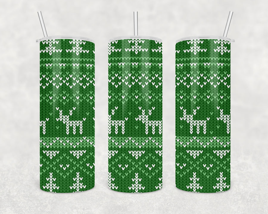 Green Ugly Sweater 20oz Skinny Tumbler