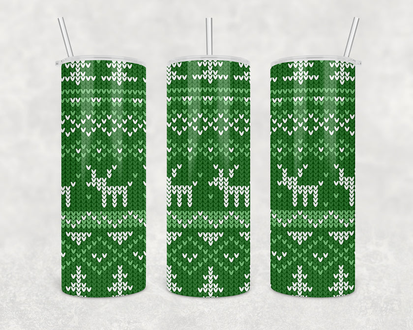 Green Ugly Sweater 20oz Skinny Tumbler