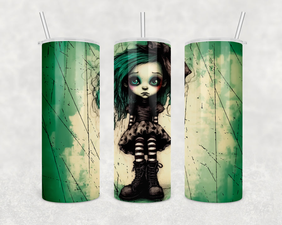 Halloween Doll 20oz Skinny Tumbler