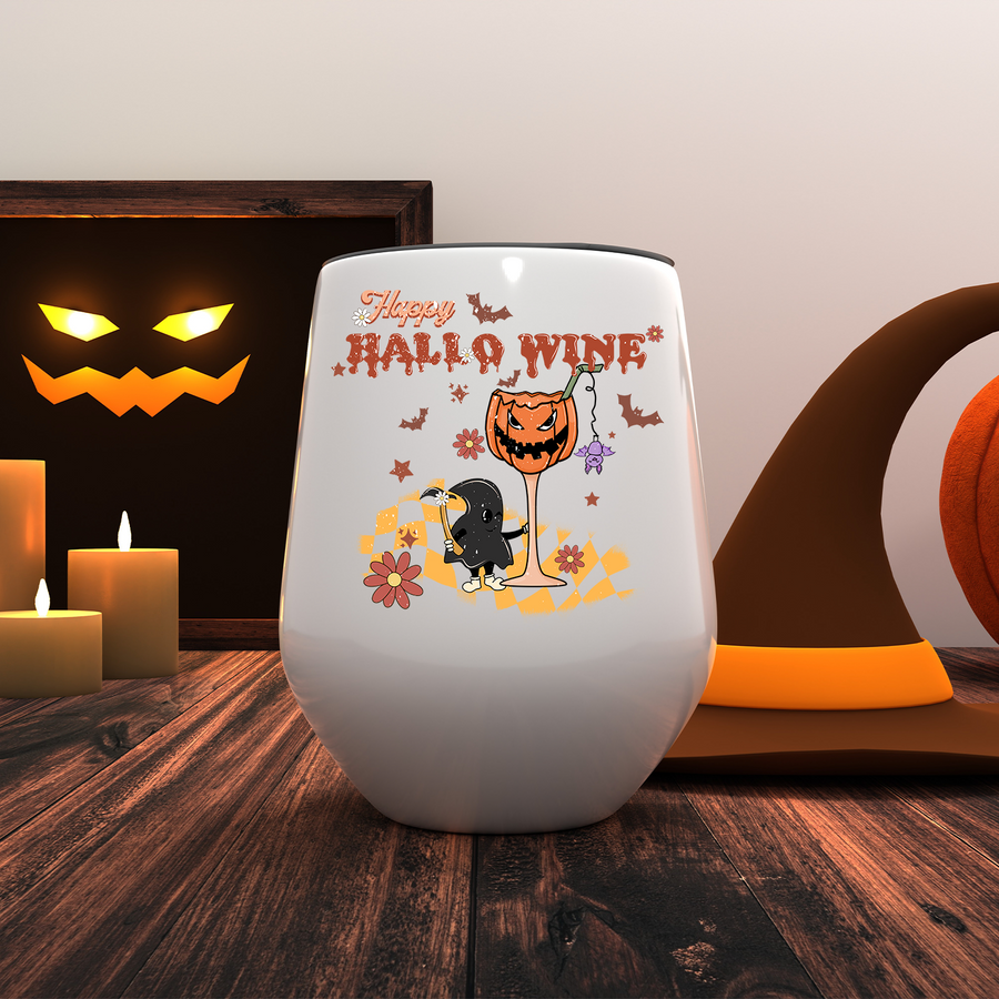 Happy Hallowine Wine Tumbler