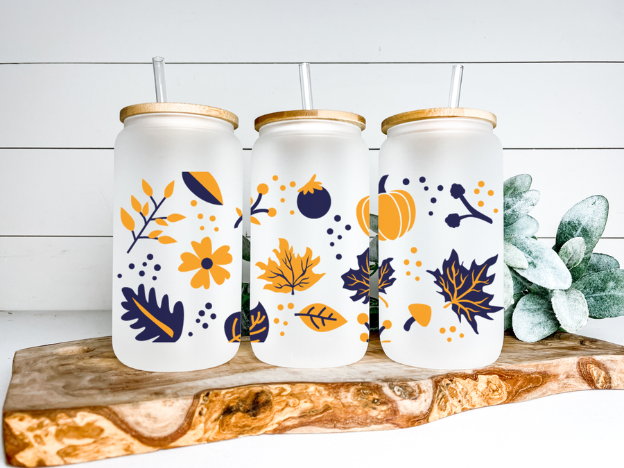 Haunted Fall Glass Can Tumbler