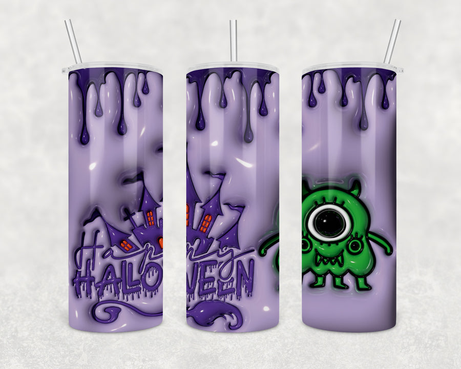 Inflated Effect Halloween Monster 20oz Skinny Tumbler