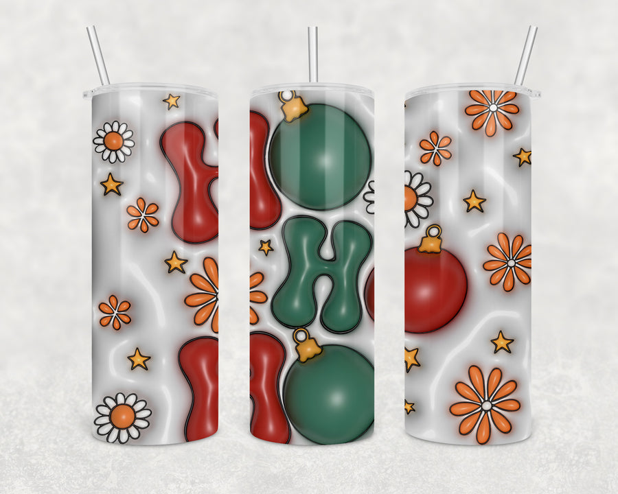 Inflated Effect Ho Ho Ho 20oz Skinny Tumbler