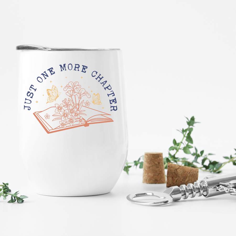 Just One More Chapter Wine Tumbler