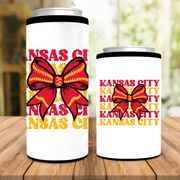 Kansas City Football Bow Can Cooler