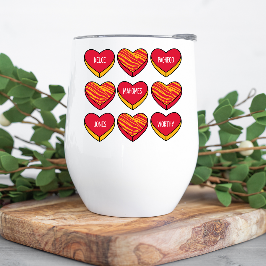 Kansas City Hearts Wine Tumbler