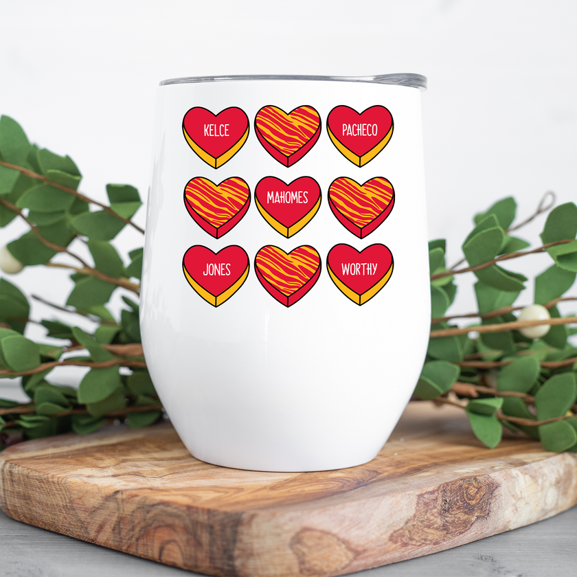 Kansas City Hearts Wine Tumbler