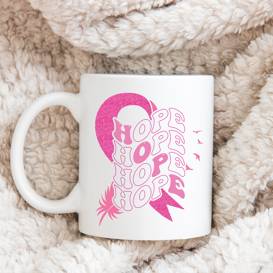 Leopard Hope Ribbon 15oz Mug