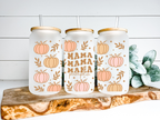Mama Pumpkin Glass Can Tumbler