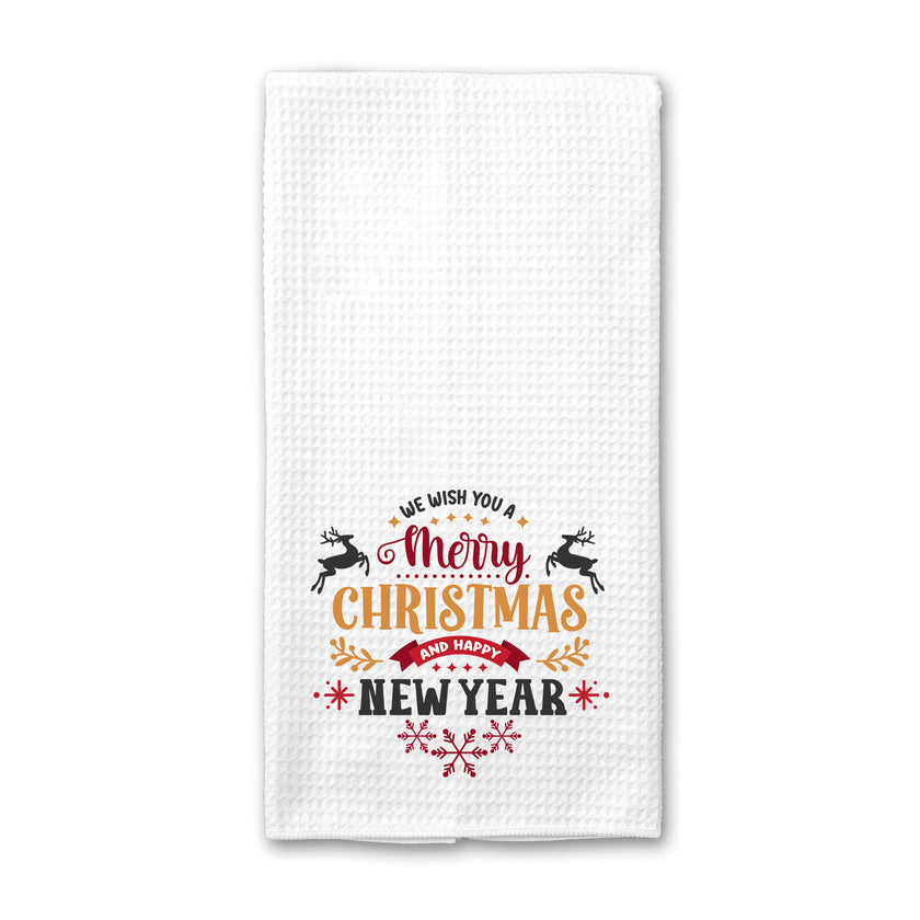 Merry Christmas & Happy New Year Kitchen Towel