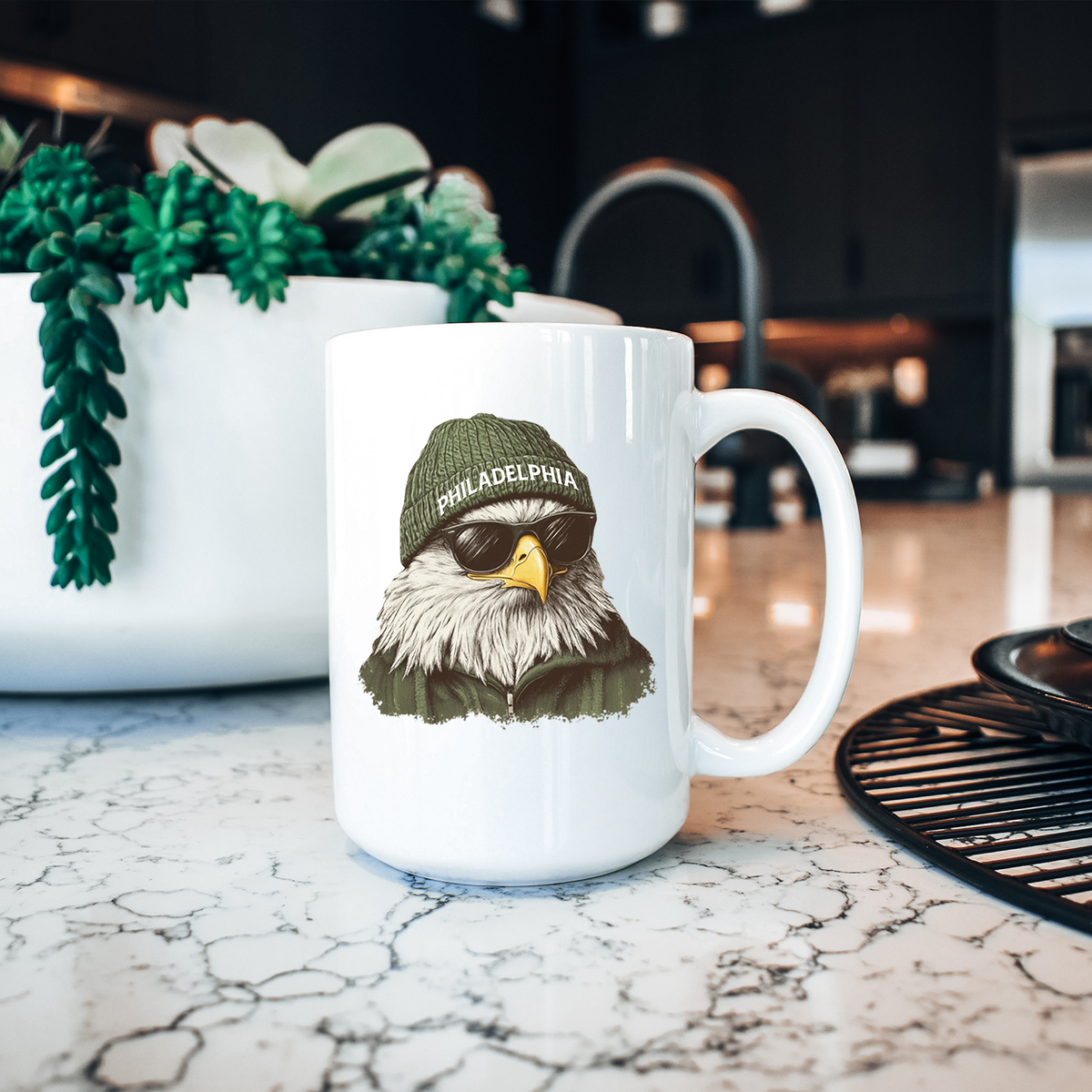 Philly Eagle Beanie 15oz Mug