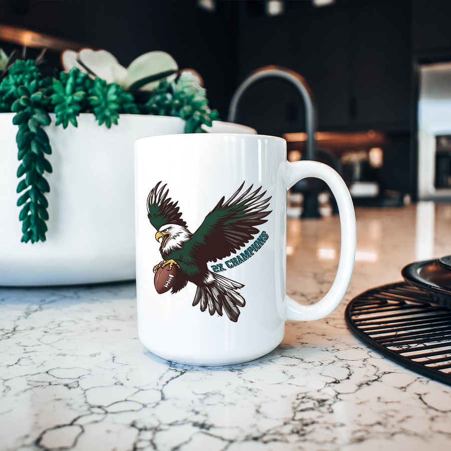 Eagles 2X Champions 15oz Mug