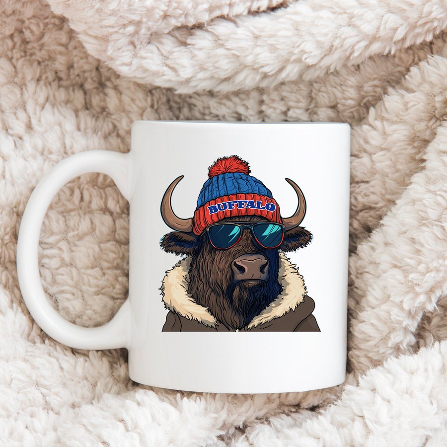 Buffalo In a Beanie 15oz Mug