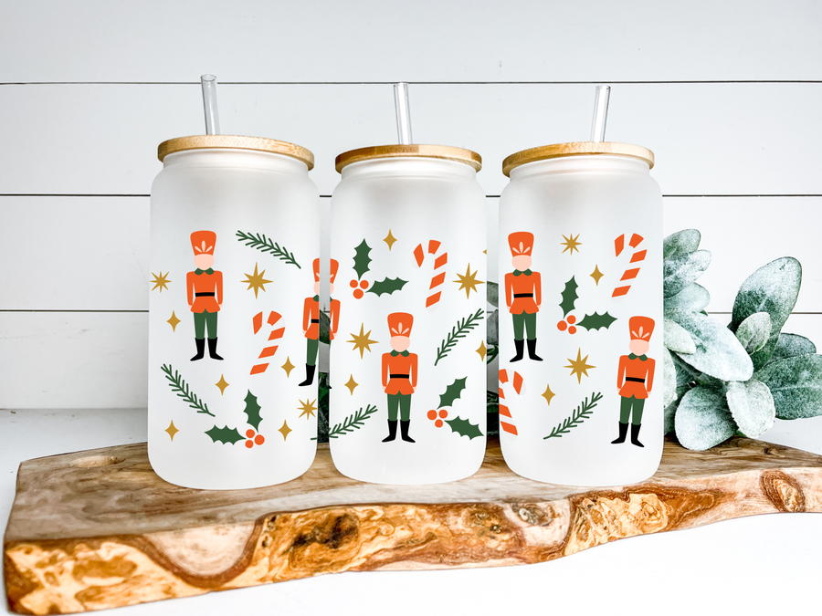 Nutcracker Glass Can Tumbler