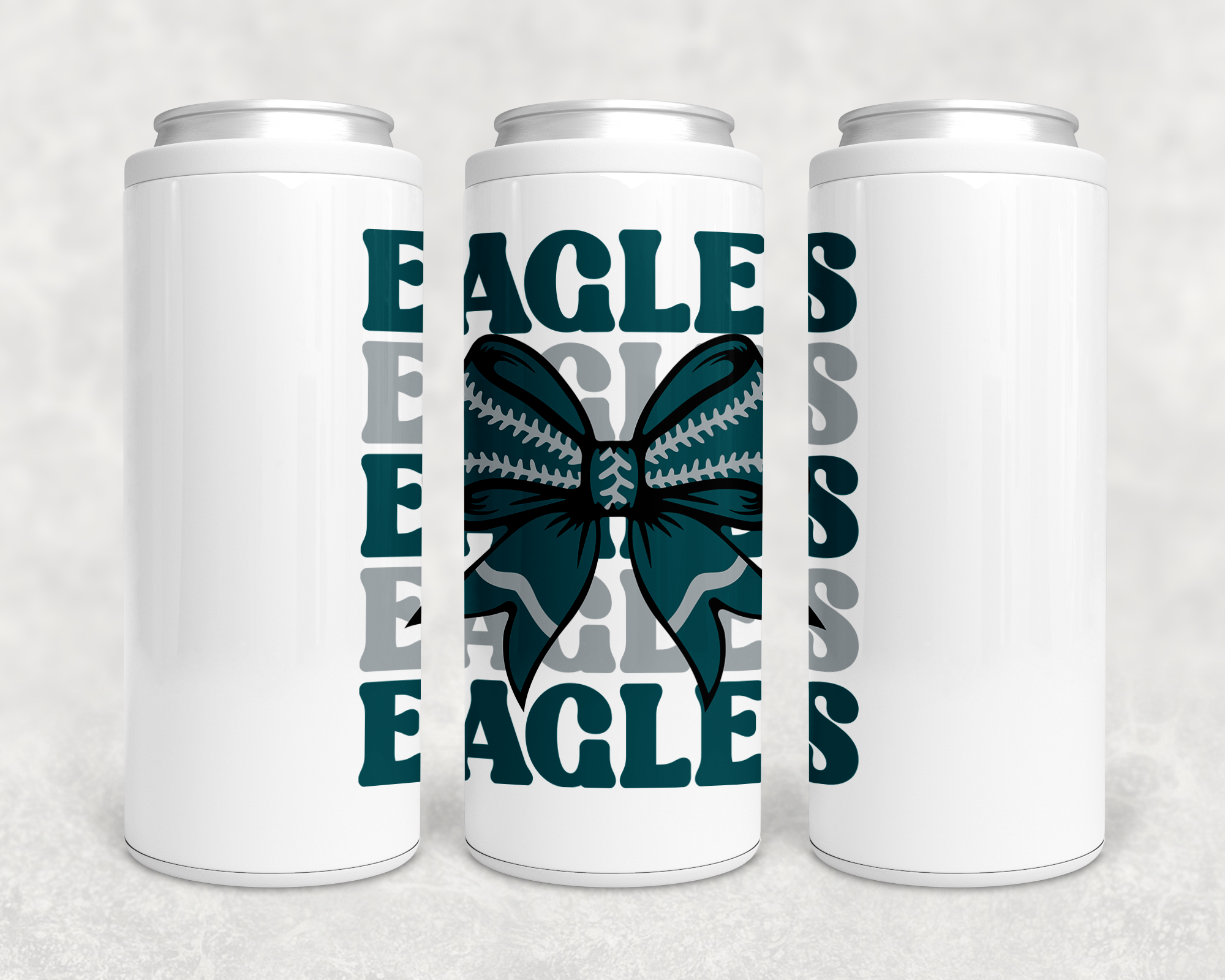 Eagles Football Bow Can Cooler