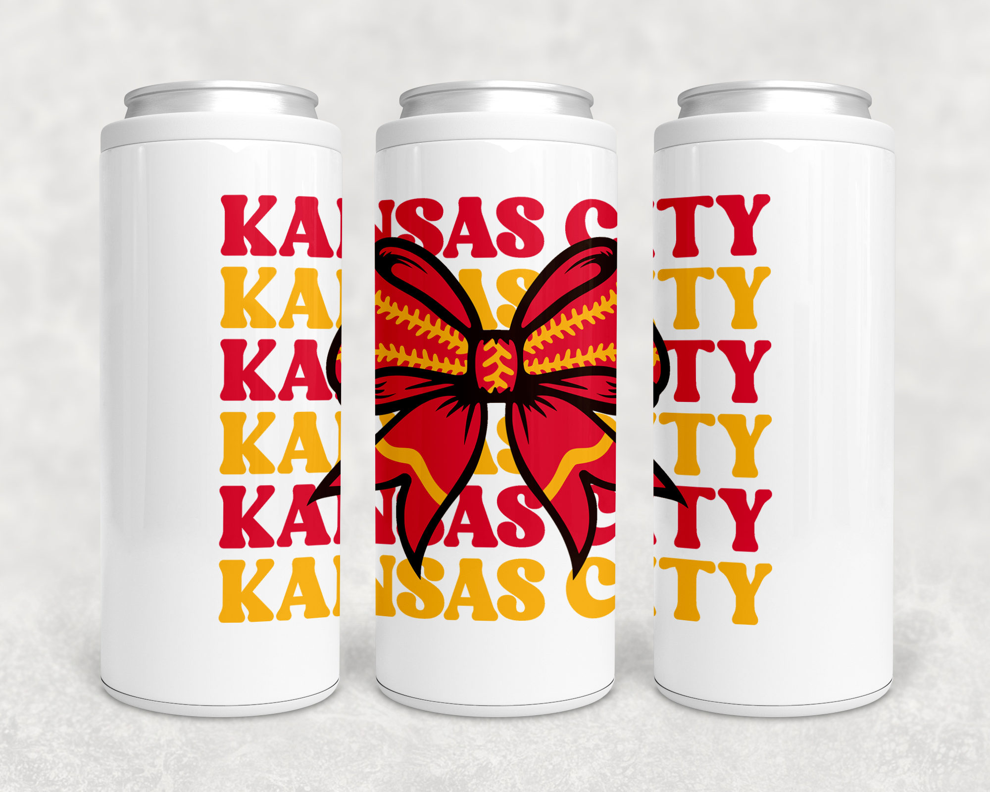 Kansas City Football Bow Can Cooler