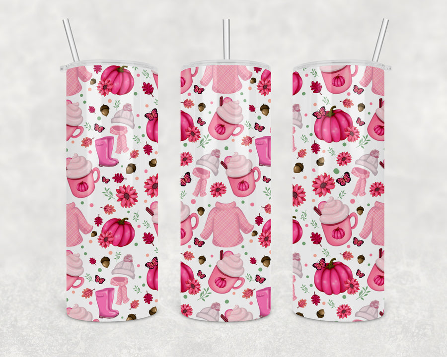 Pink Autumn 20oz Skinny Tumbler