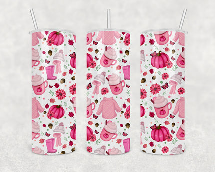 Pink Autumn 20oz Skinny Tumbler