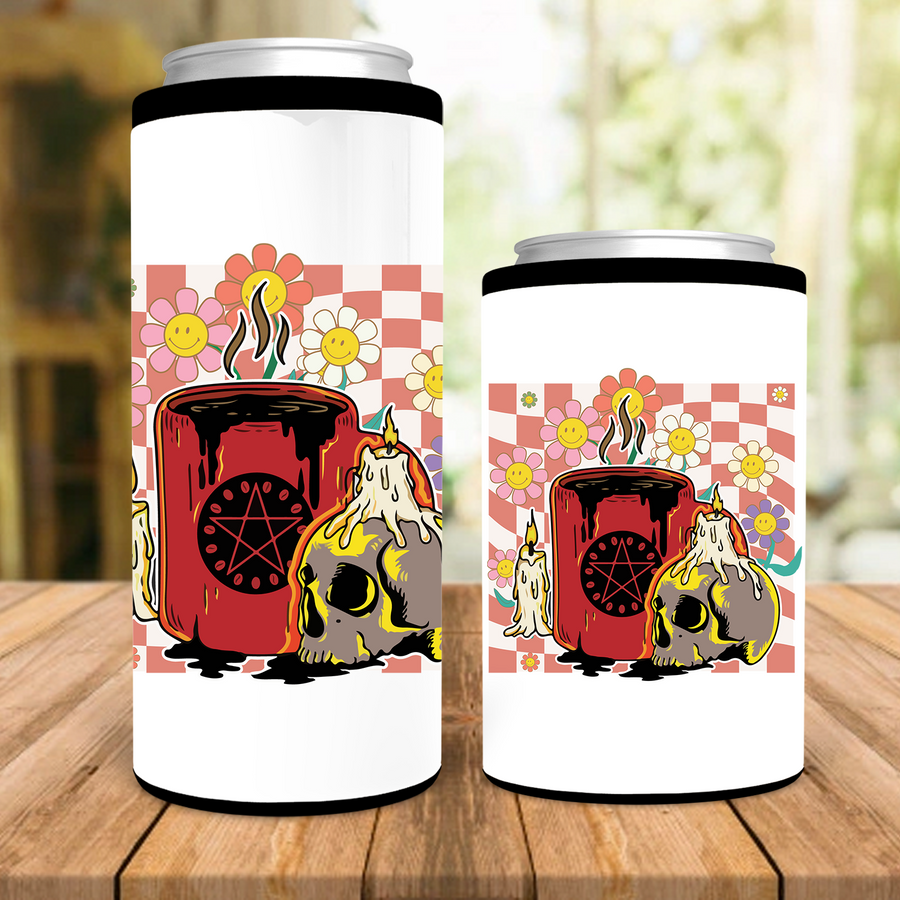 Retro Candle Halloween Can Cooler