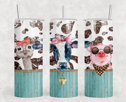 Farm Animals 20oz Skinny Tumbler