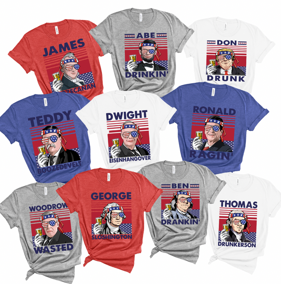 Drunk Presidents Unisex T-shirt