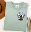 Skull Snow Globe Unisex T-shirt (Comfort Colors / Right Pocket)