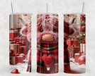 Highland Cow Valentine 20oz Skinny Tumbler