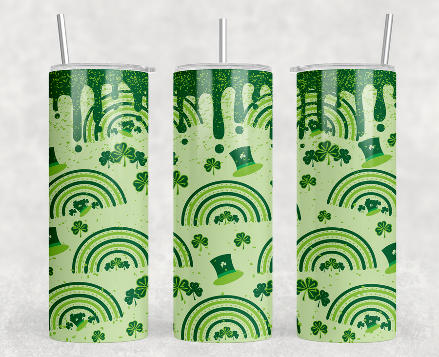 St.Patty's Day Rainbow 20oz Skinny Tumbler