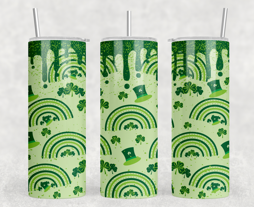 St.Patty's Day Rainbow 20oz Skinny Tumbler