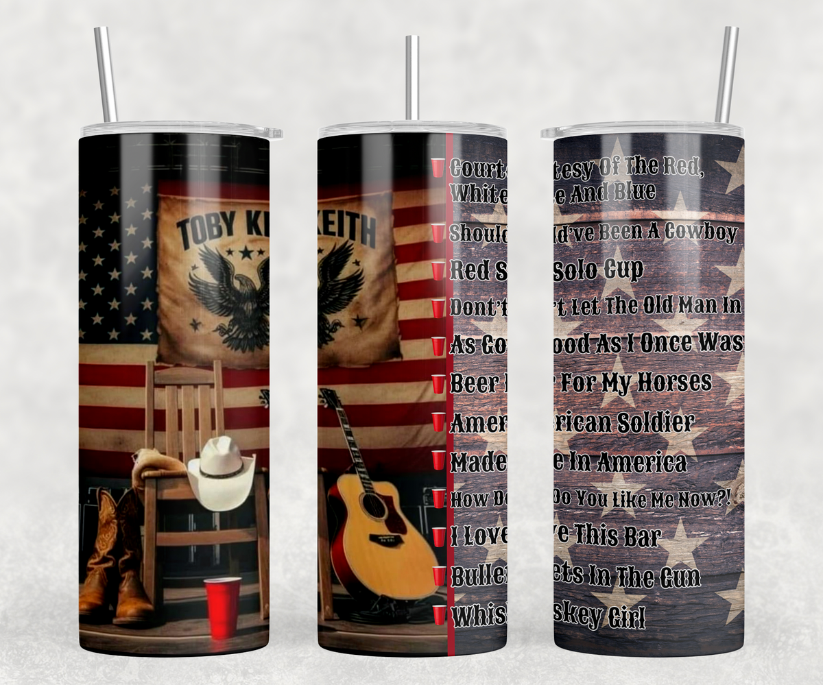 Toby Keith 20oz Skinny Tumbler