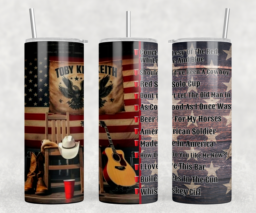 Toby Keith 20oz Skinny Tumbler