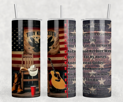 Toby Keith 20oz Skinny Tumbler
