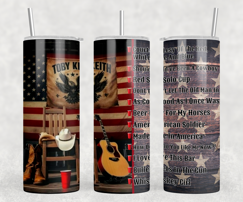 Toby Keith 20oz Skinny Tumbler
