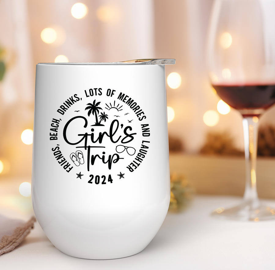 Girls Trip 2024 Wine Tumbler