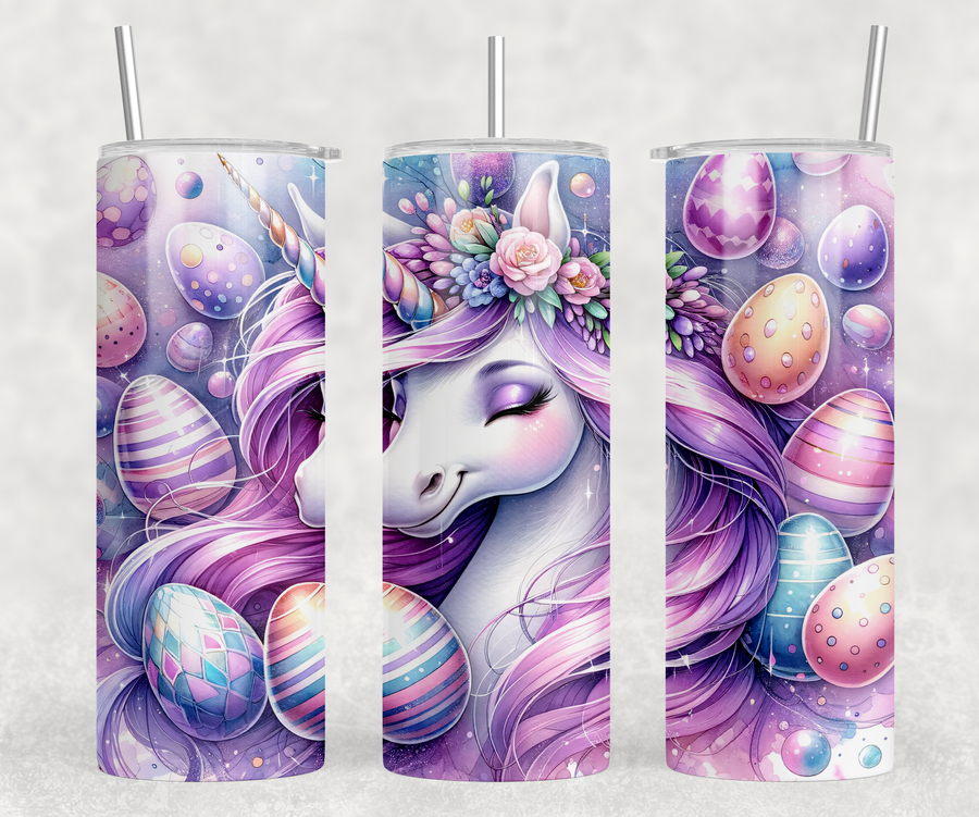 Easter Unicorn 20oz Skinny Tumbler