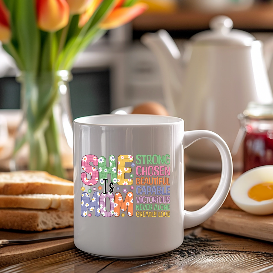 She Is Mom 15oz Mug