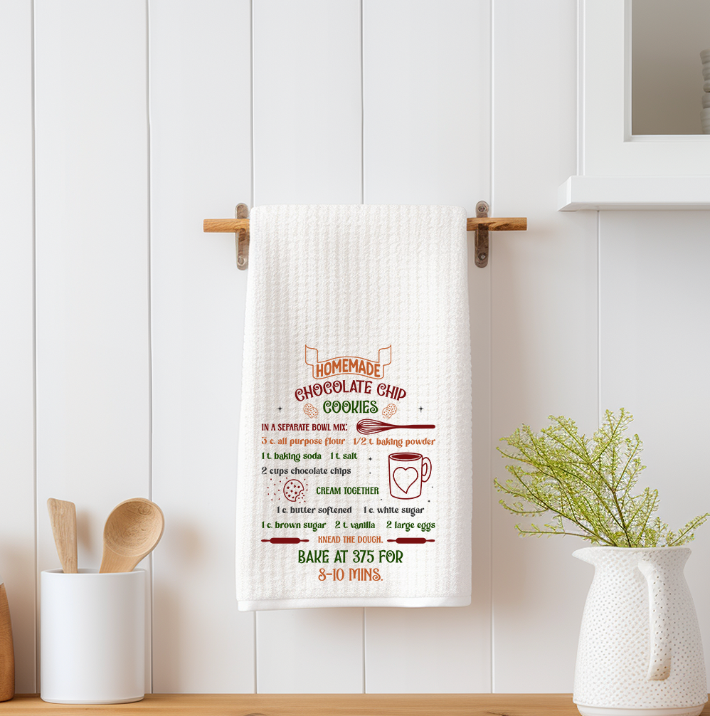 Chocolate Chip Cookie Recipe Kitchen Towel