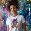 Mardi Gras Highland Cow Unisex T-shirt